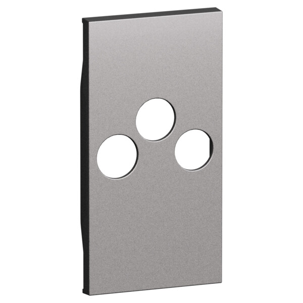 Enjoliveur prise TV 2 modules Acier - Living Now - Arnould - BTKS26M2