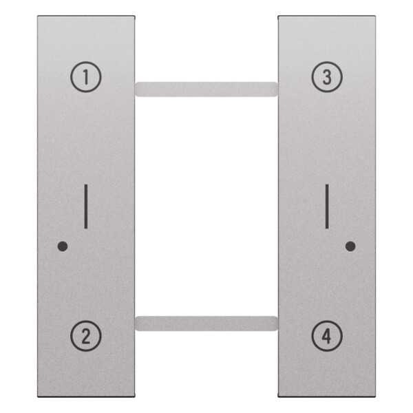 Enjoliveur interrupteur sans fil 4 scénarios Acier - Living Now - Arnould - BTKS37M2