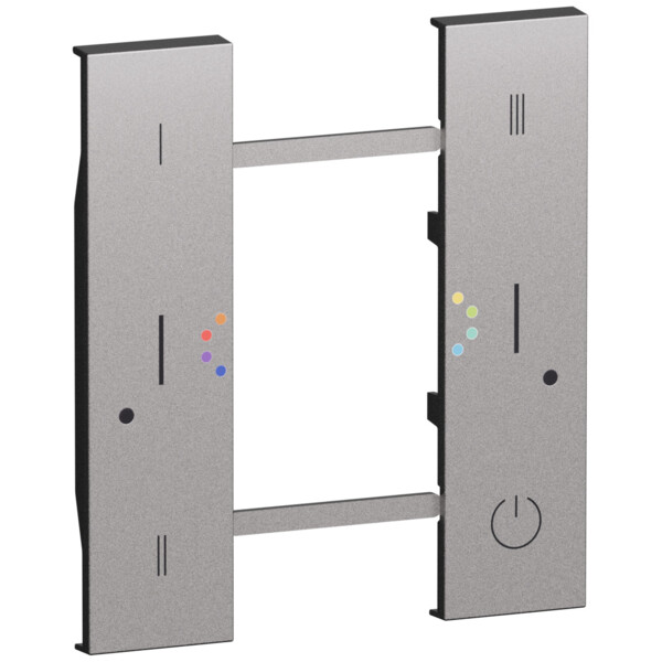 Enjoliveur interrupteur sans fil 2 modules - Acier - Living Now - Arnould - BTKS39M2