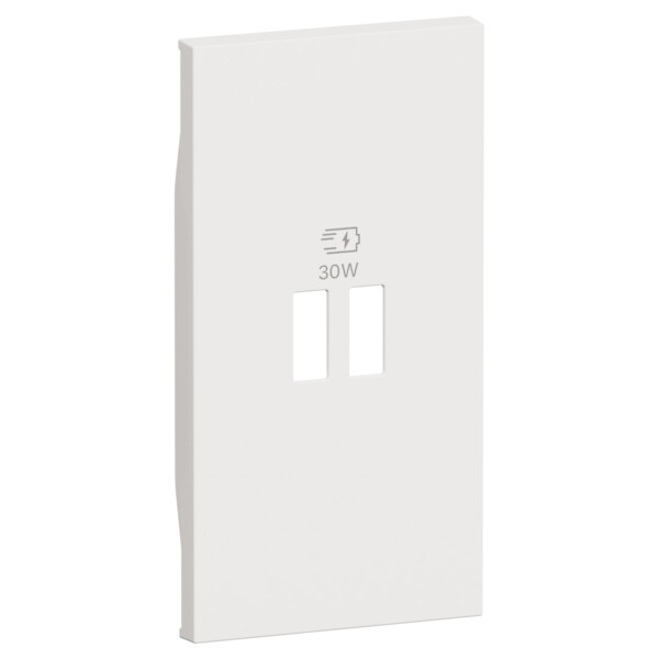 Enjoliveur Living Now double chargeur USB Power Delivery 30W - 2 modules - Blanc - Arnould - BTKW14PD