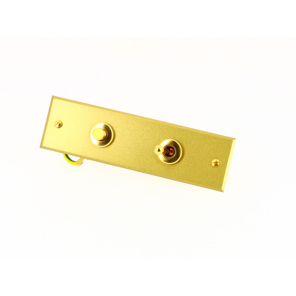 Interrupteur 1 bouton poussoir + 1 bouton levier / va-et-vient - Or Jaspe - Arnould Europa 35 - Arnould - 472V10D01D02