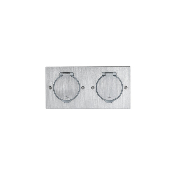 Platine de sol Arnould Platinum Inox à équiper - double poste - Arnould - 48276