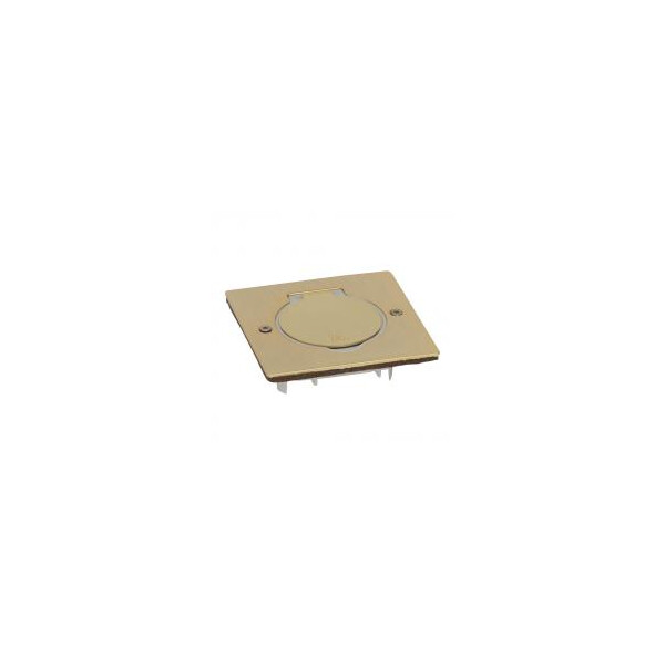 Arnould Platinum platine de sol 1 poste carrée à équiper IP44 IK08 doré brossé - Arnould - 48295
