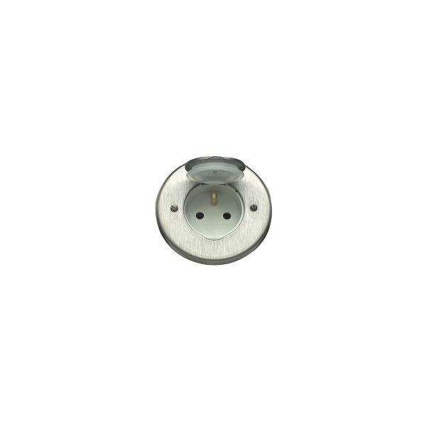 Prise de sol 2 P+T 16A - 250V~ - ronde - Arnould - 48301