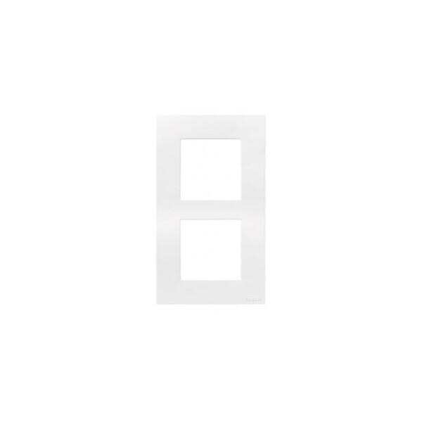 Plaque double verticale entraxe 57mm - Blanc Espace Lumière - Arnould - 60822