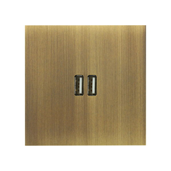 Module de charge Art d'Arnould univers Epure double USB 2400mA - bronze - Arnould - 67322