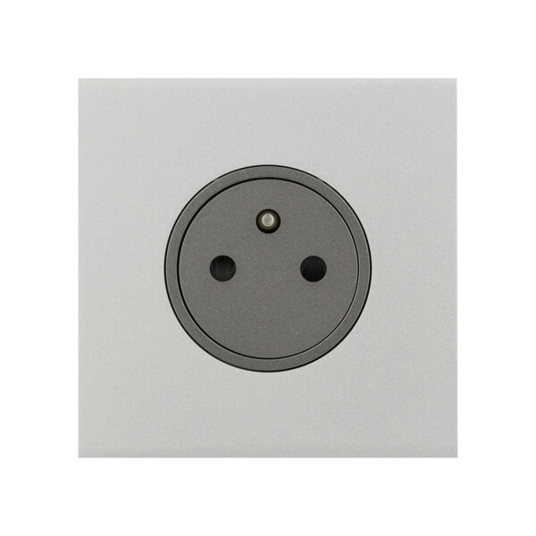 Prise 2 P+T Arnould ART épure acier satin