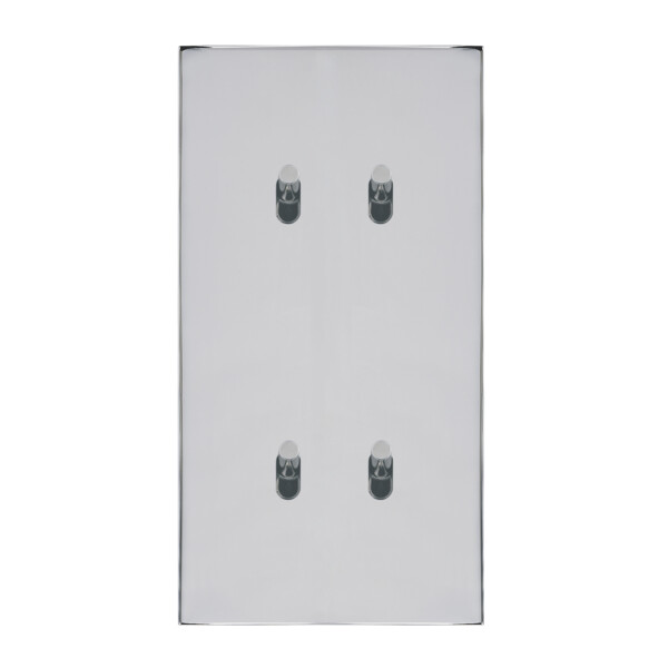 Quatre va-et-vient grand carré double vertical Arnould ART épure acier miroir - Arnould - 67608