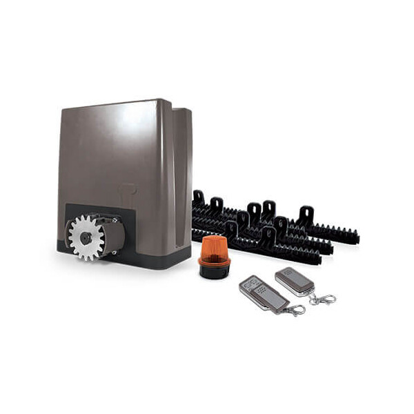 Avidsen motorisation portail coulissant - 24v (8m x 500 kg) - feu led - 2 télécommandes - 4 mètres crémaillères nylon - orea 500+ - Avidsen - 114457