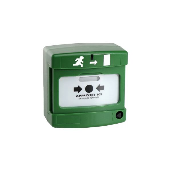 Déclencheur Manuel Issue de Secours Vert Double Contact - Axendis - Axendis - 10036