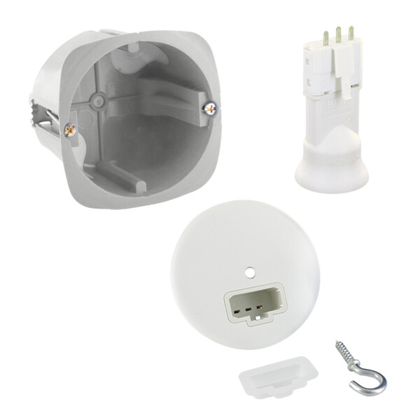 Point centre easyfix no air eco recyclé d67mm profondeur 50mm + fd e27 compacte - BLM - 675527