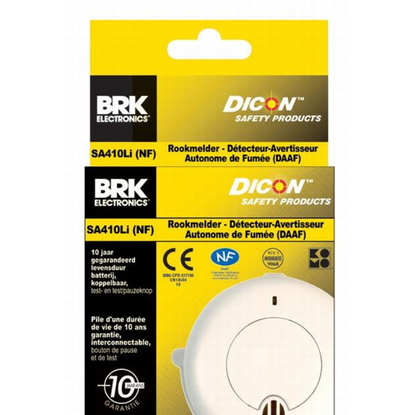 Détecteur de fumée SA410Li NF 10ans - BRK - 880996