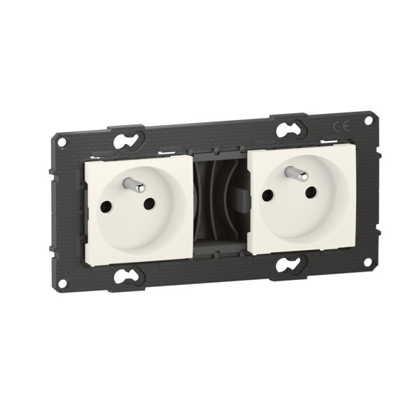 Bticino altège  prise de courant double precablee fb - 2x2p+t - bornes auto - neige - compo - Bticino Cofrel - BTAL22DD