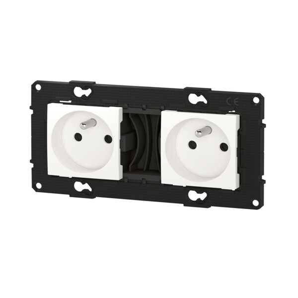 Bticino altège  prise de courant double precablee fb - 2x2p+t - bornes auto - neige - compo - Bticino Cofrel - BTAL22DD