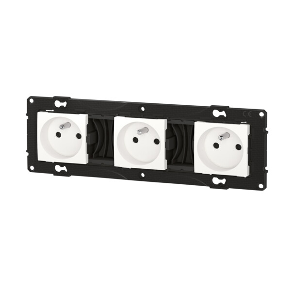 Bticino altège  prise de courant triple precablee fb - 3x2p+t - bornes auto - neige - compo - Bticino Cofrel - BTAL23DD