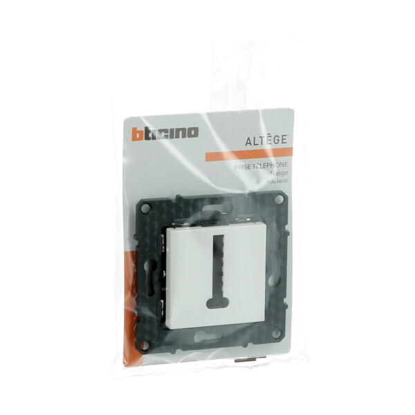 Bticino altège  prise telephone en t - neige - compo - Bticino Cofrel - BTAL44DD