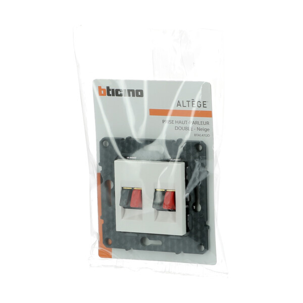 Bticino altège  prise hp double - neige - compo - Bticino Cofrel - BTAL47DD