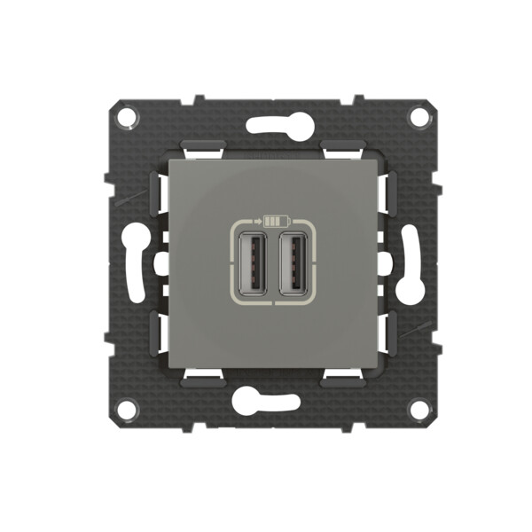 Bticino altège  prise double chargeur usb - 2400 ma - nuage - compo - Bticino Cofrel - BTAL30CD