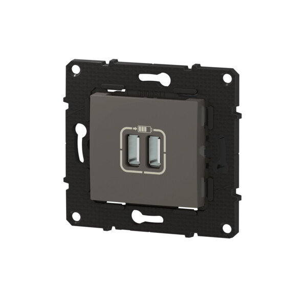 Bticino altège  prise double chargeur usb - 2400 ma - nuage - compo - Bticino Cofrel - BTAL30CD