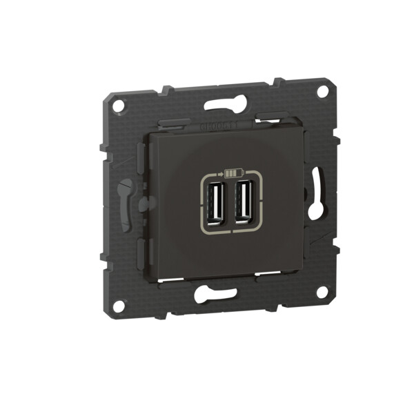 Bticino altège  prise double chargeur usb - 2400 ma - nuit - compo - Bticino Cofrel - BTAL30SD
