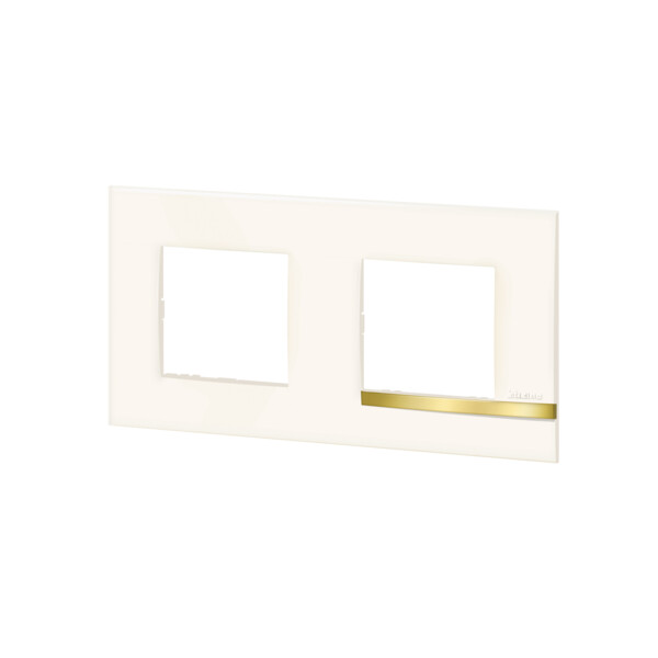 Bticino altège  plaque 2 poste opale - Bticino Cofrel - BTAL9OP2