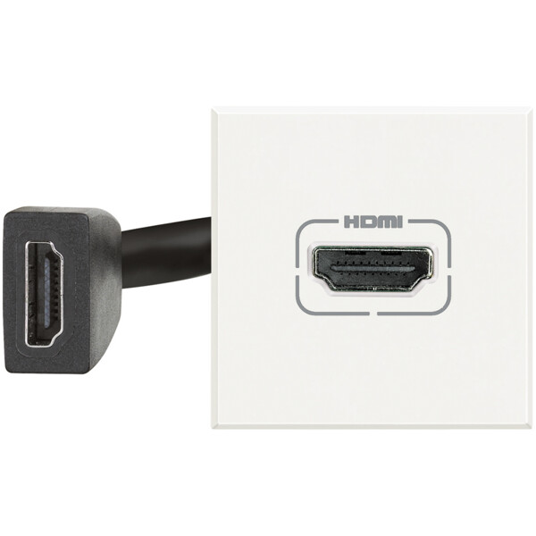 Prise HDMI type A à visser 1.3 Bticino Axolute blanc 2 modules - Bticino Cofrel - HD4284
