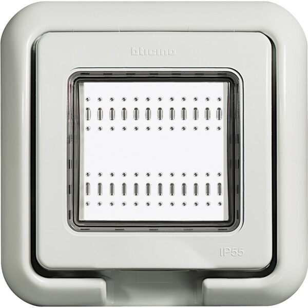 Support-plaque IP55 Idrobox - couleur Gris RAL 7035 - Bticino Cofrel - 24602