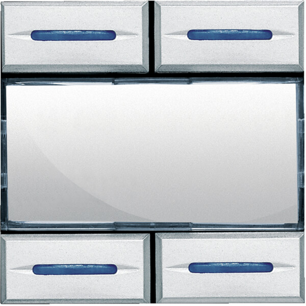 Commande 4 scénarios 2 modules Axolute Alu - Bticino Cofrel - HC4680