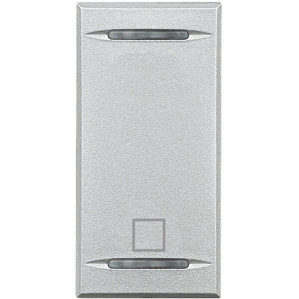 Manette Bticino Axolute - MyHOME BUS - symbole STOP - 1 module - alu - Bticino Cofrel - HC4915AE