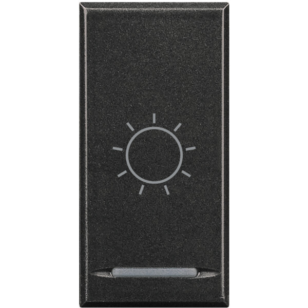 Manette poussoir 1 module symbole lumière Axolute Anthracite - Bticino Cofrel - HS4915BA