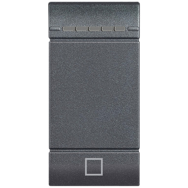 Manette poussoir symbole Stop 1 module - LivingLight Anthracite - Bticino Cofrel - L4915AEN