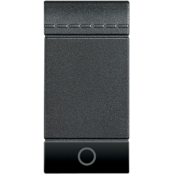 Manette poussoir symbole LUMIERE 1 module - LivingLight Anthracite - Bticino Cofrel - L4915AN
