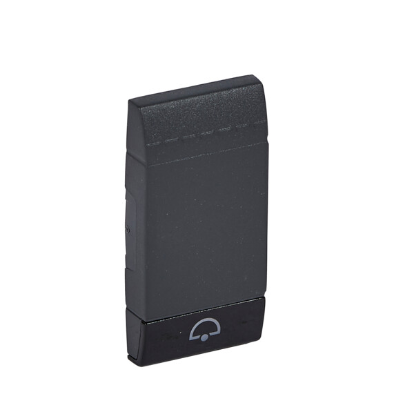 Manette poussoir symbole SONNETTE 1 module - LivingLight Anthracite - Bticino Cofrel - L4915DN