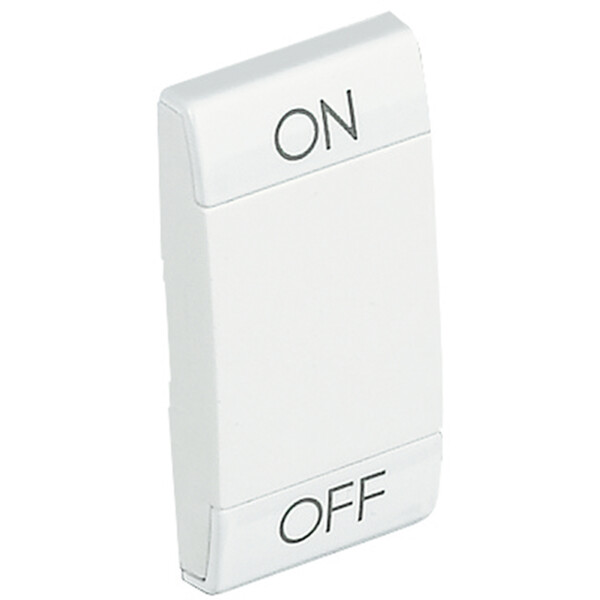 Manette bascule symbole ON - OFF 1 module - LivingLight Blanc - Bticino Cofrel - N4911AGN
