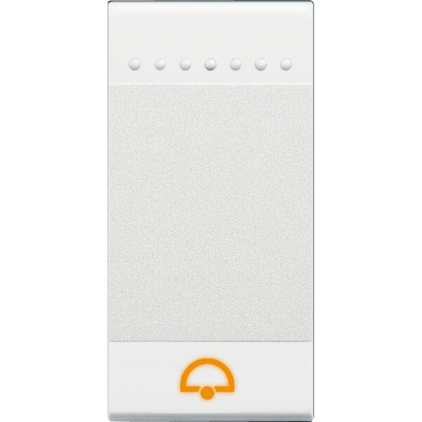 Manette poussoir symbole SONNETTE 1 module - LivingLight Blanc - Bticino Cofrel - N4915DN
