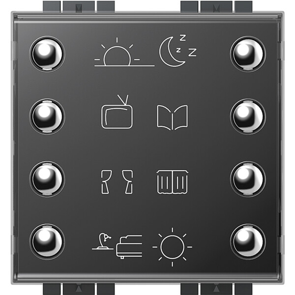 Commande 8 boutons poussoirs Living?Light - Bticino Cofrel - LN4652