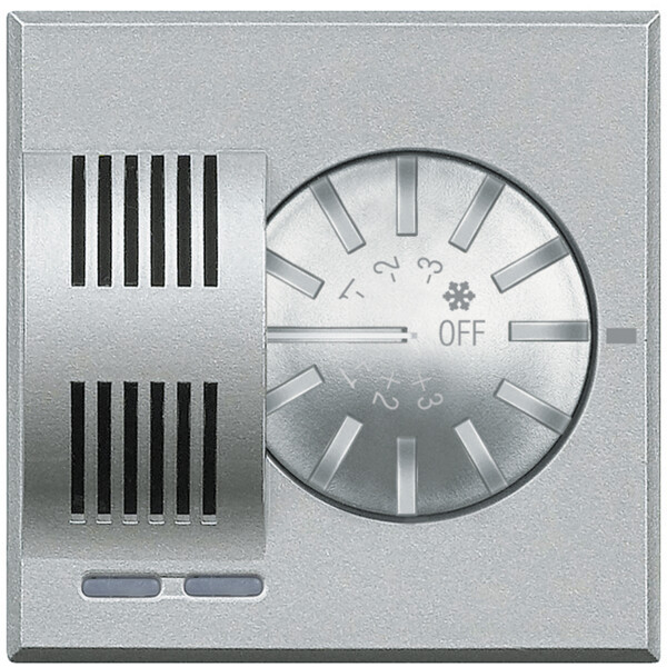 Thermostat Sonde avec réglage de la température 2 modules Axolute Alu - Bticino Cofrel - HC4692