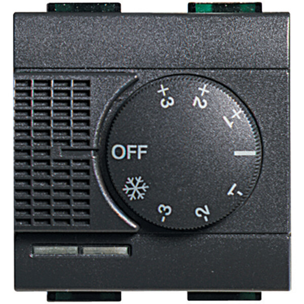Thermostat Sonde avec réglage de la température - LivingLight Anthracite - Bticino Cofrel - L4692