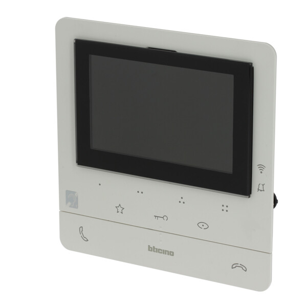Poste Intérieur Classe 100X 5" Connecté avec Boucle Inductive - Blanc, Compatible Netatmo - Bticino Cofrel - BT344682