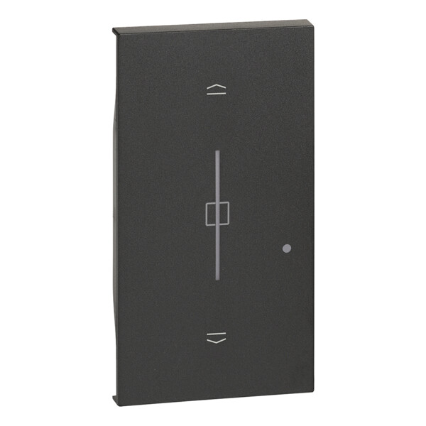 Enjoliveur 2 modules noir pour interrupteur volets roulants connecté Netatmo - Bticino Cofrel - BTKG32M2