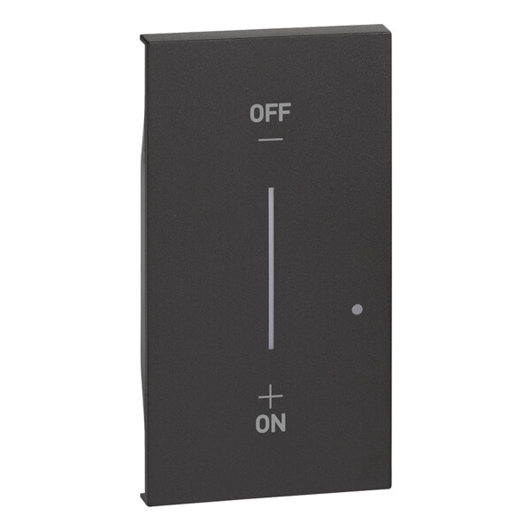 Enjoliveur Noir Mat 2 Modules pour Interrupteur Variateur Living Now With Netatmo - Bticino Cofrel - BTKG33M2