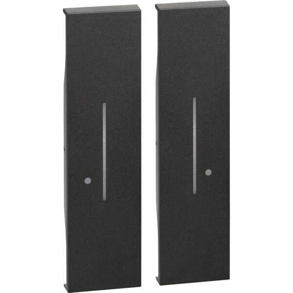 Enjoliveur 2 Modules Noir Mat pour Commande Scénarios Living Now With Netatmo - Bticino Cofrel - BTKG37M2