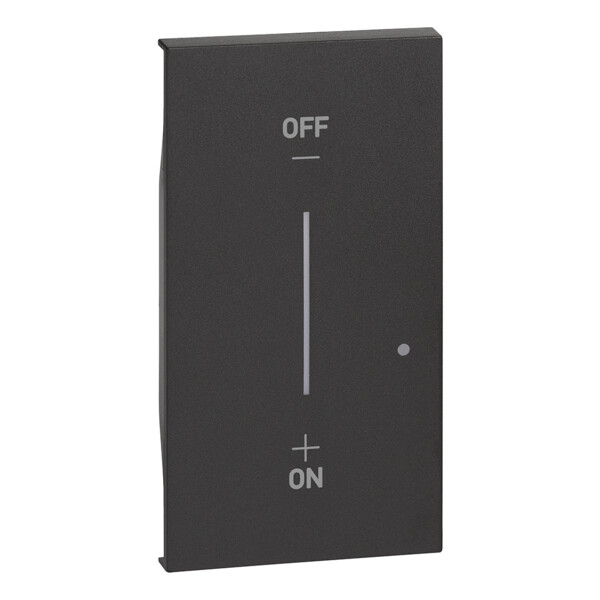 Enjoliveur 2 Modules Noir Mat Living Now With Netatmo pour Éclairage et Prise - Bticino Cofrel - BTKG42M2