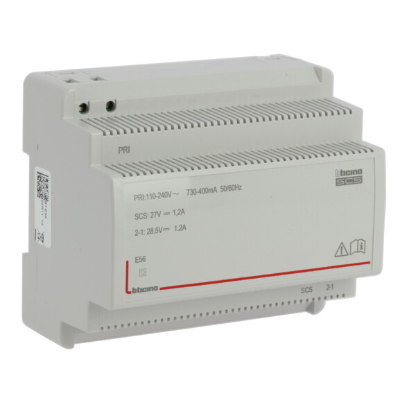 Alimentation bus/scs 1,2a 110-240v - 6 modules din - Bticino Cofrel - BTE56