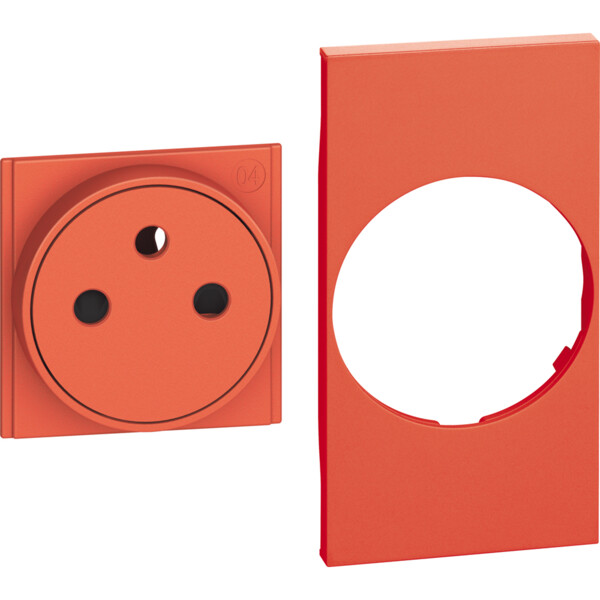 Enjoliveur Living Now pour prise de courant Surface 2 modules - rouge - Bticino Cofrel - BTKR55F