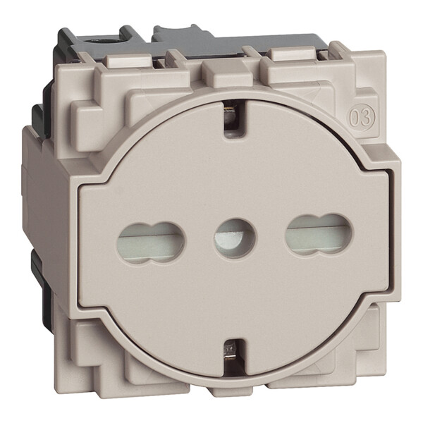 Prise surface standard italien/germanique living now - 2 modules - Bticino Cofrel - BTKM4140A16F
