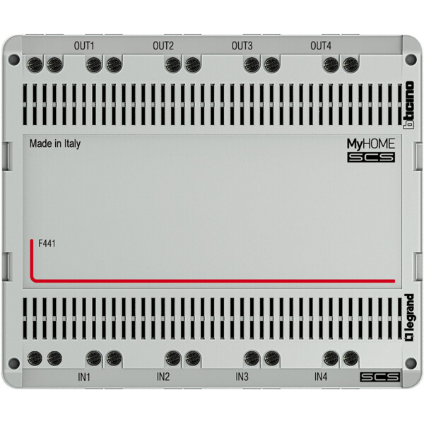 Mixer modulaire audio et vidéo MyHOME BUS pour 4 sources - 4 modules - Bticino Cofrel - F441