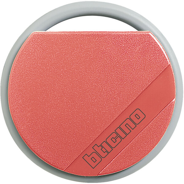 Badge de proximité résidents 13,56 MHz (lecture/écriture) - couleur rouge - Bticino Cofrel - 348201