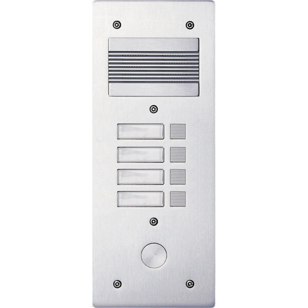 PLATINE S200 ALU 4MM 4BP - Bticino Cofrel - 308204