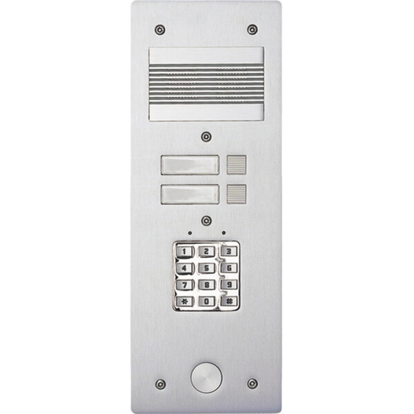 PLATINE S200CC ALU 4MM 2BP - Bticino Cofrel - 308402
